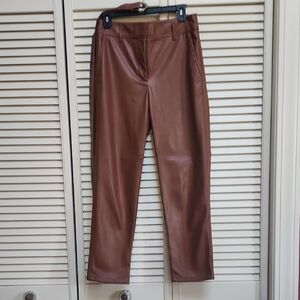 LOFT Chestnut Faux Leather Pants